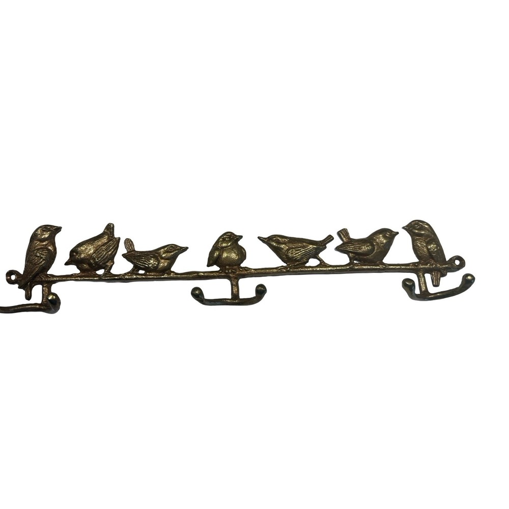 Andrea By Sadek Solid Brass Bird Key Holder Wall Hook Cottage